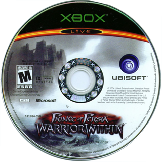 Prince of Persia - Warrior Within (USA) Game Disc